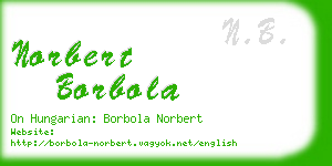 norbert borbola business card